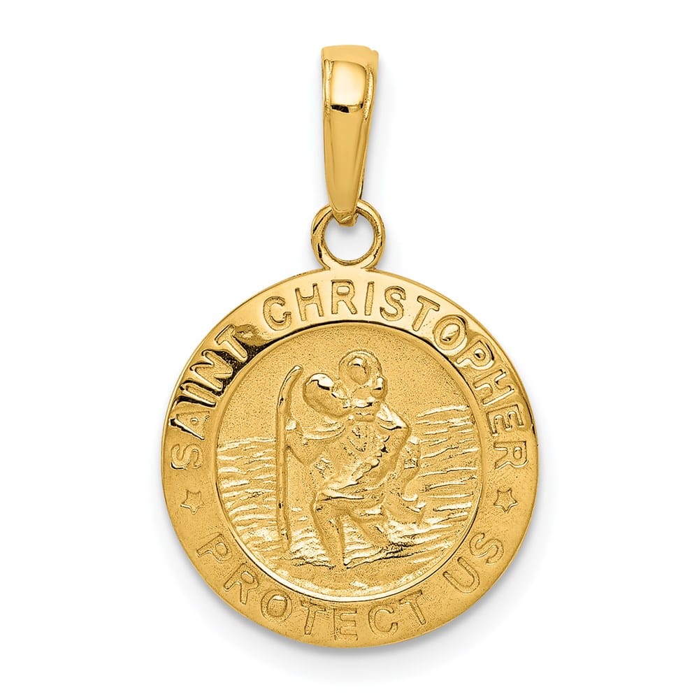 10K Yellow Gold St. Christopher Round 14.63 mm x 14.64 mm Medal