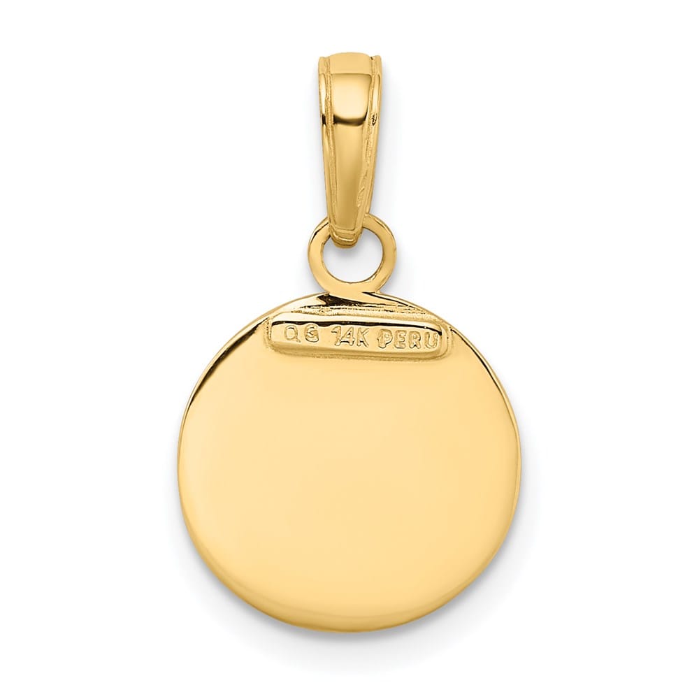 10K Yellow Gold St. Christopher Round 15 mm x 12 mm Medal