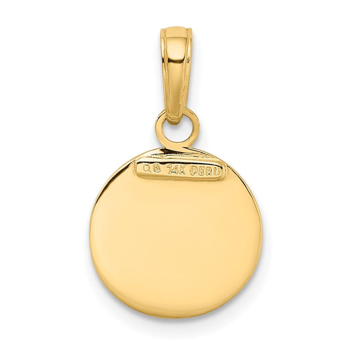 10K Yellow Gold St. Christopher Round 15 mm x 12 mm Medal