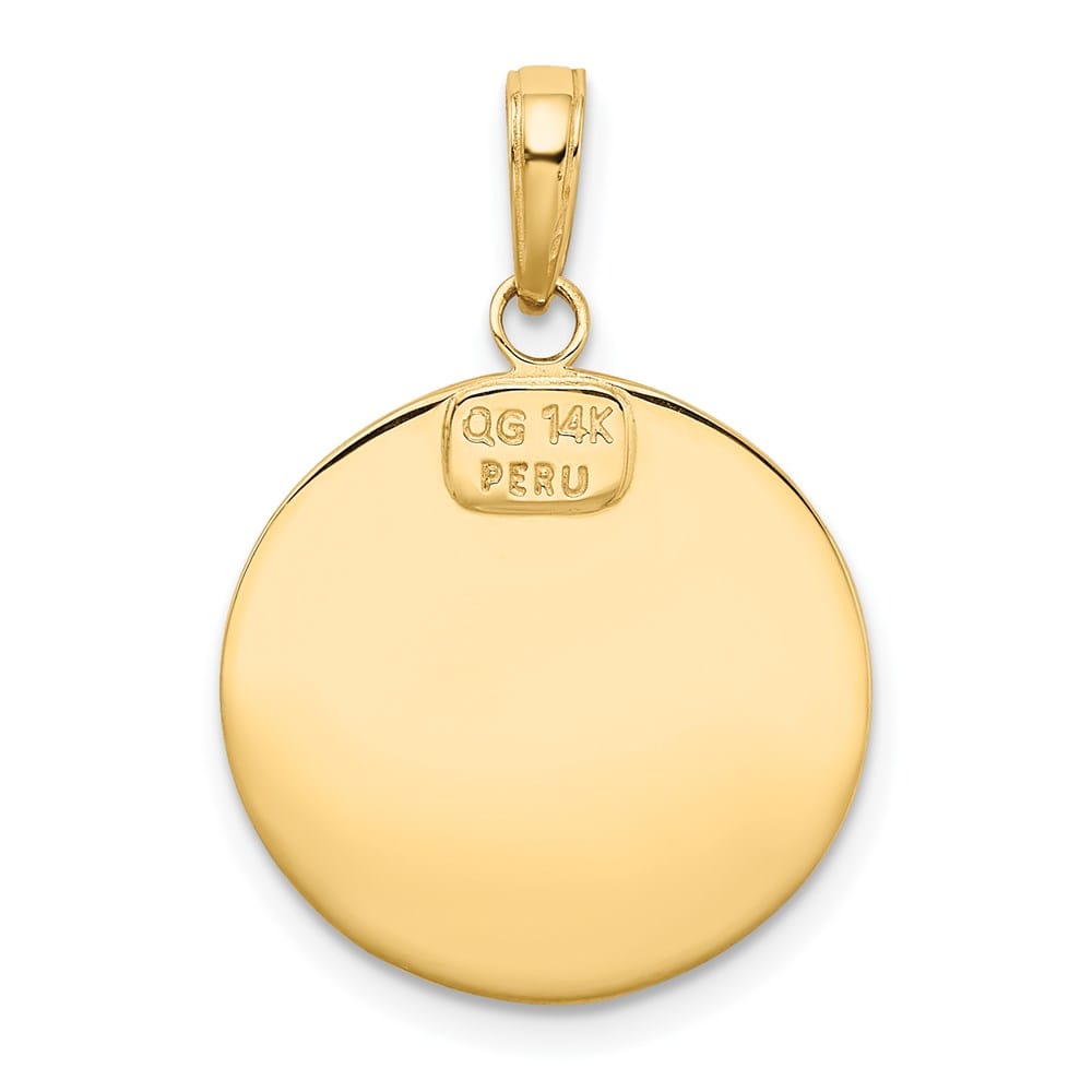 10K Yellow Gold St. Christopher Round 18.56 mm x 18.47 mm Medal