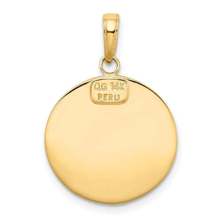10K Yellow Gold St. Christopher Round 18.56 mm x 18.47 mm Medal