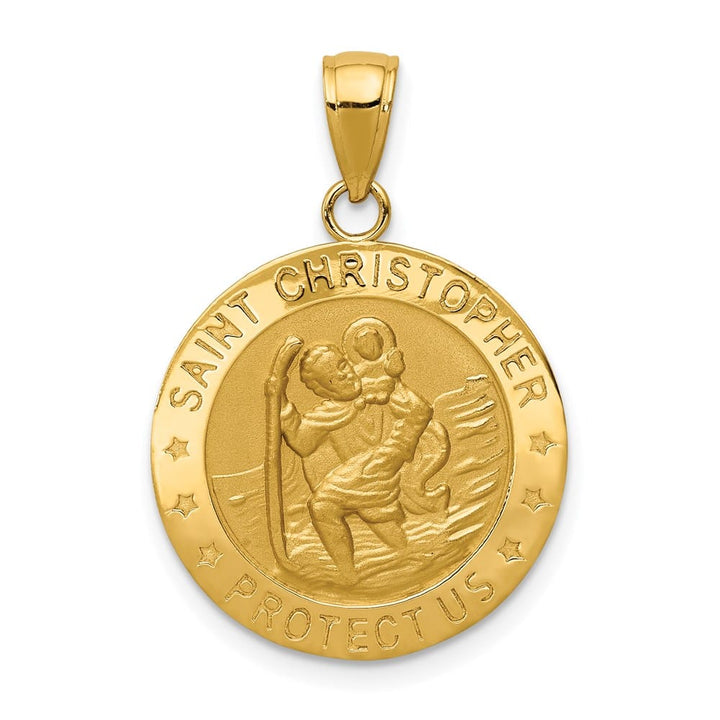 10K Yellow Gold St. Christopher Round 18.56 mm x 18.47 mm Medal