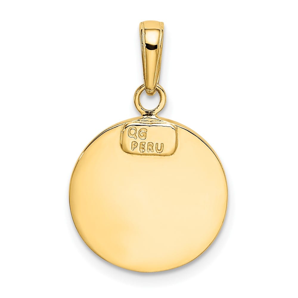 10K Yellow Gold St. Michael Round Medal