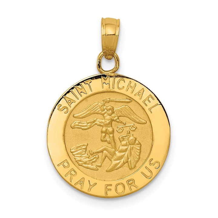 10K Yellow Gold St. Michael Round Medal