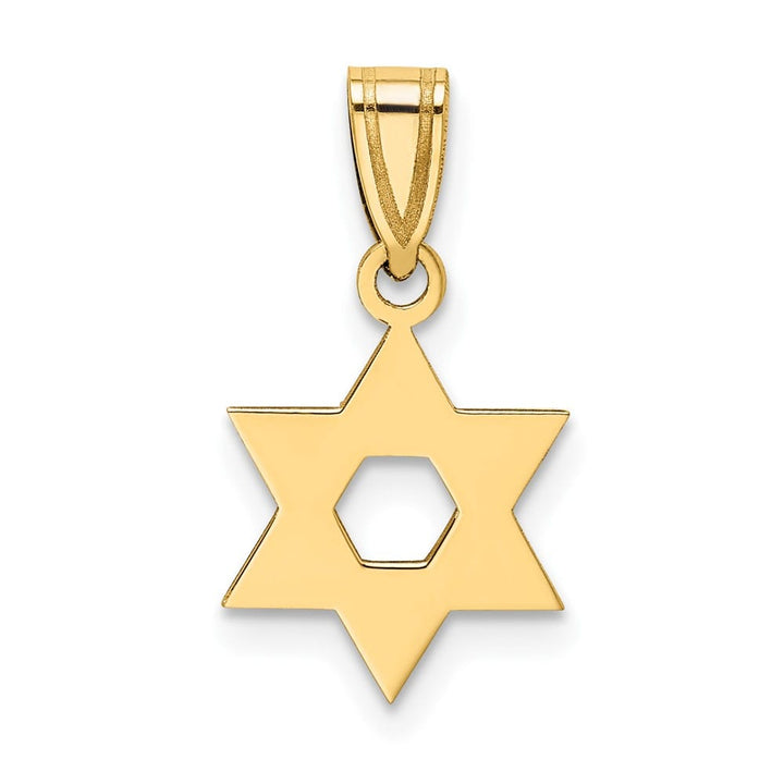 10K Yellow Gold Star of David 11.02 mm x 10.23 mm Pendant