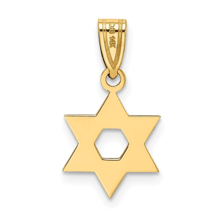 10K Yellow Gold Star of David 11.02 mm x 10.23 mm Pendant