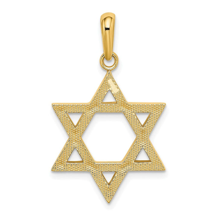10K Yellow Gold Star of David 21.06 mm x 18.29 mm Pendant