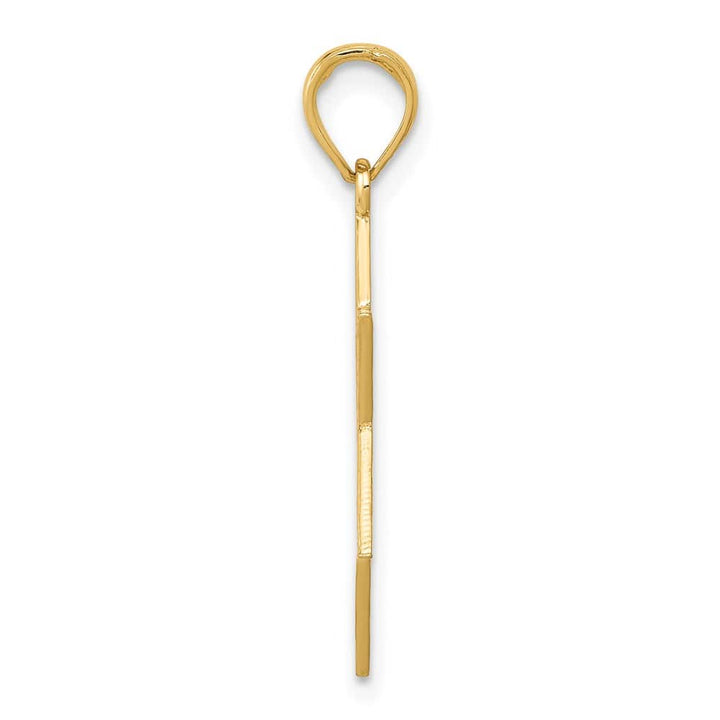 10K Yellow Gold Star of David with Menorah Center Pendant
