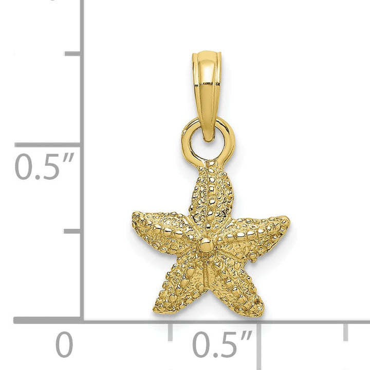 10K Yellow Gold Starfish Charm, Small