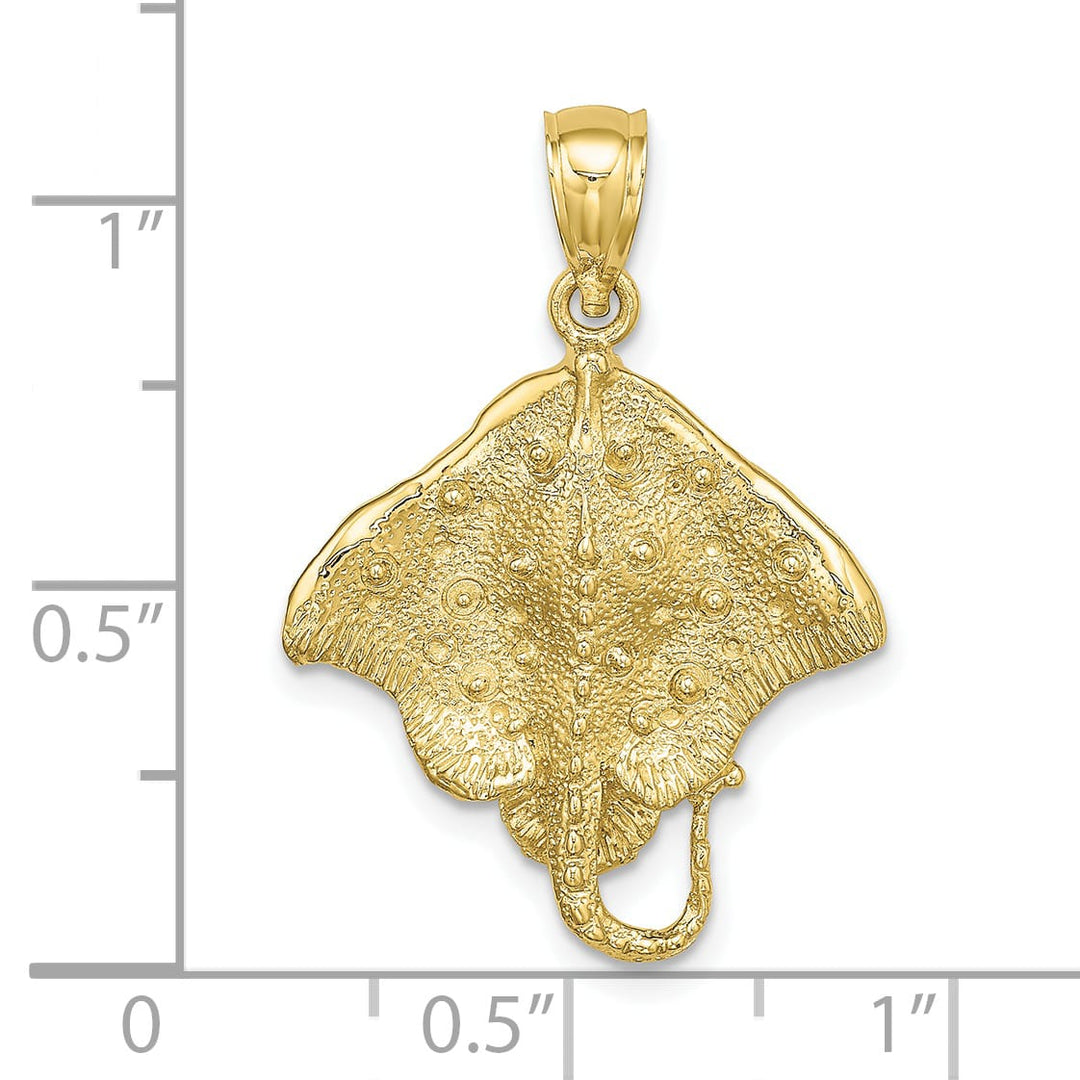 10K Yellow Gold Stingray Charm, Large