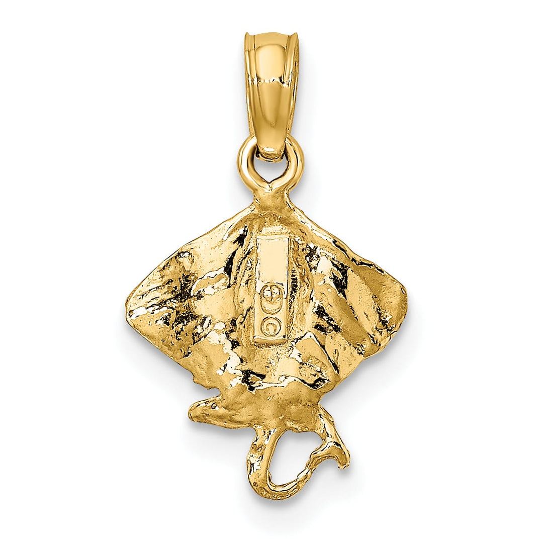 10K Yellow Gold Stingray Charm, Small