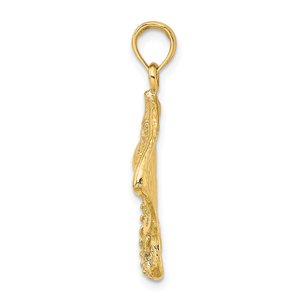 10K Yellow Gold Stingray with Polished Edge Charm
