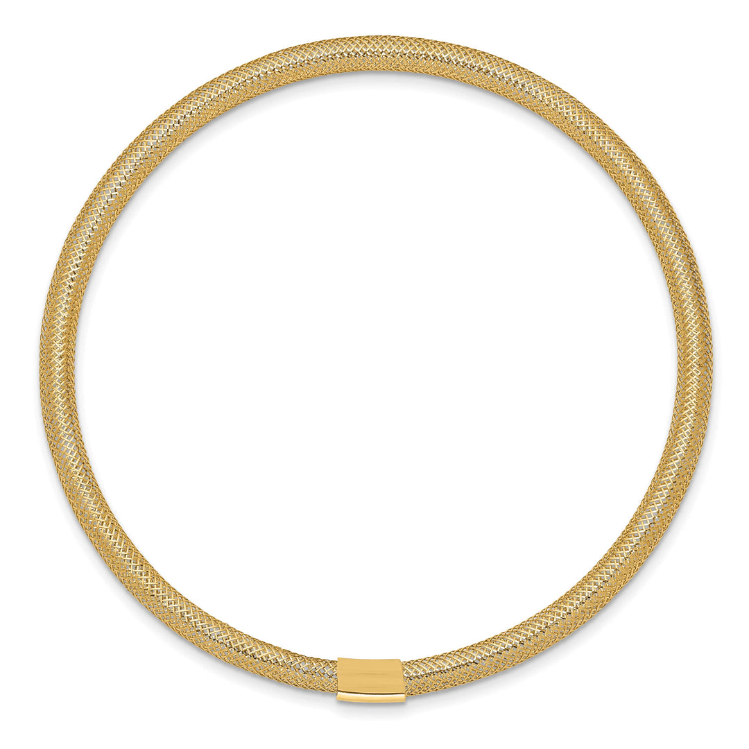 10K Yellow Gold Stretch Mesh Bracelet One Size