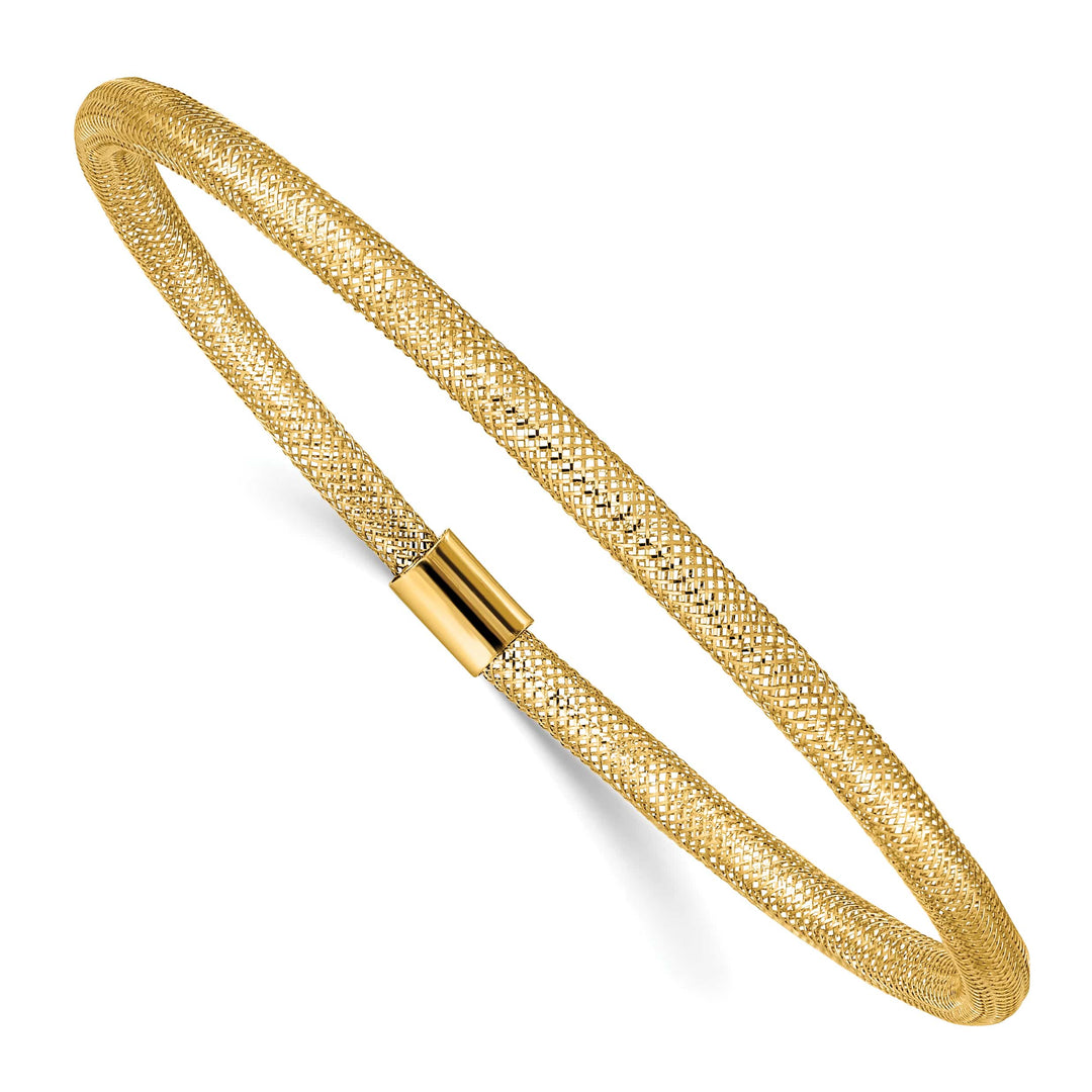 10K Yellow Gold Stretch Mesh Bracelet One Size