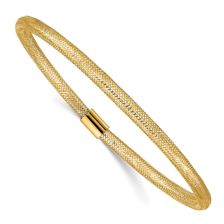 10K Yellow Gold Stretch Mesh Bracelet One Size