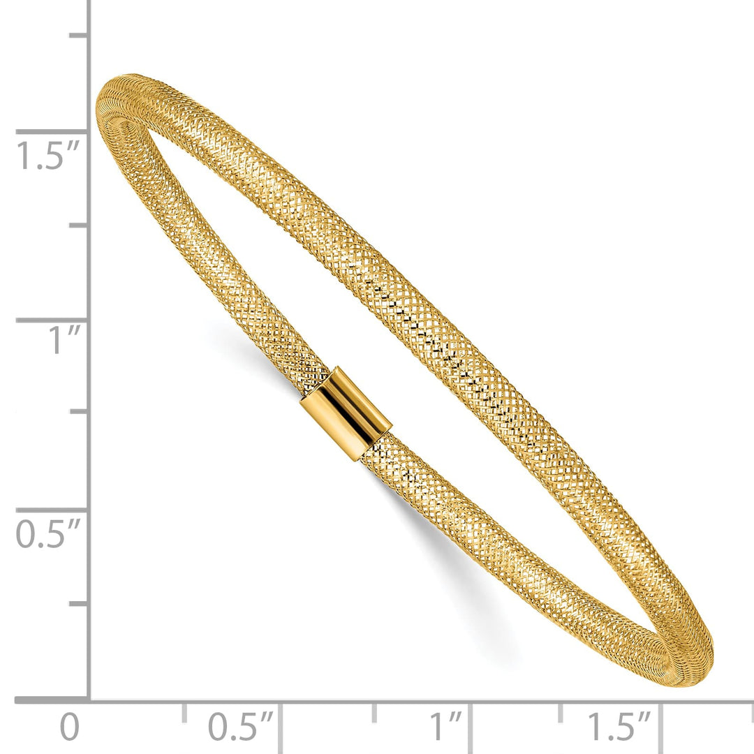 10K Yellow Gold Stretch Mesh Bracelet One Size