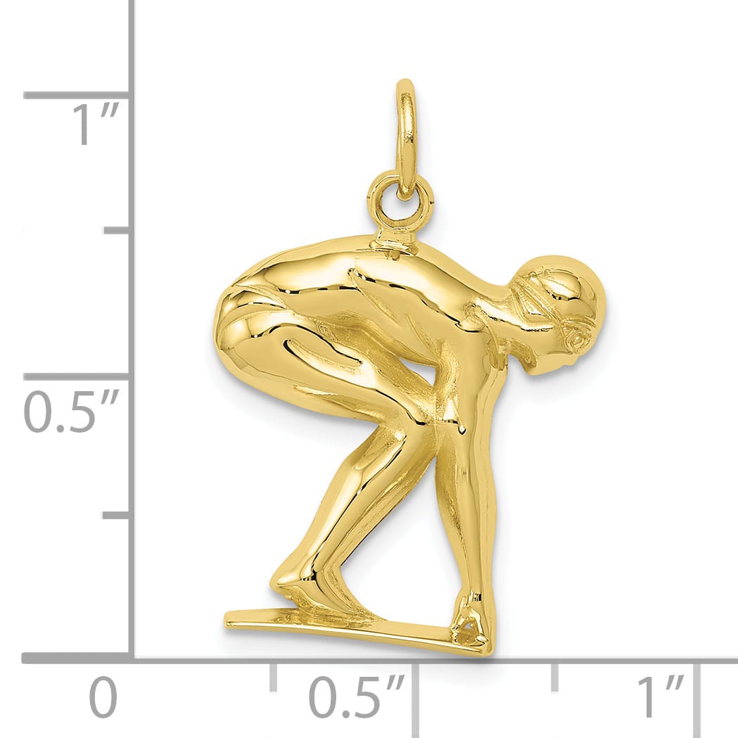 10K Yellow Gold Swimmer / Diver Charm