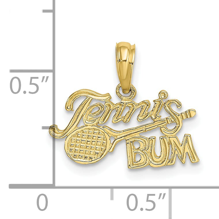 10K Yellow Gold Tennis Bum with Racquet Charm