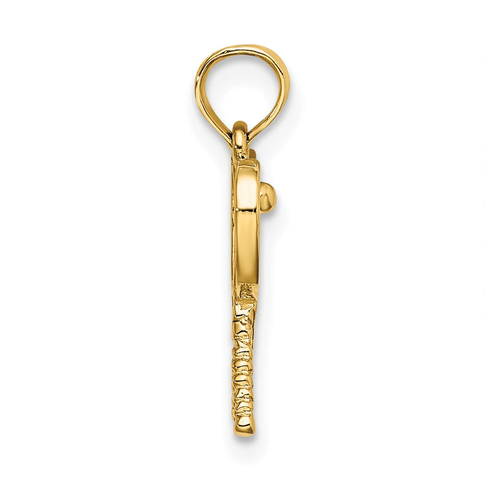 10K Yellow Gold Tennis Racquets Pendant