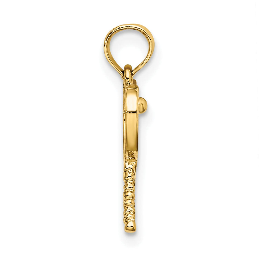 10K Yellow Gold Tennis Racquets Pendant