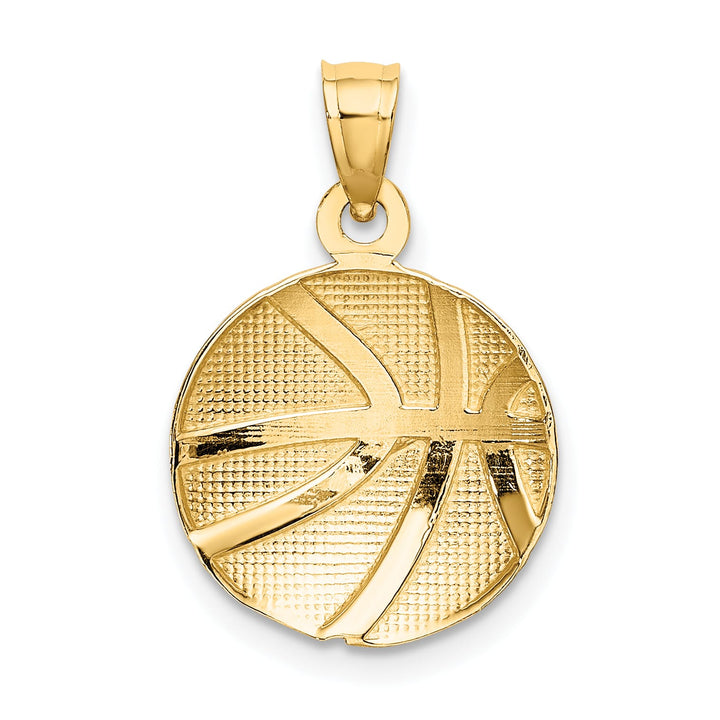 10K Yellow Gold Textured Basketball Charm