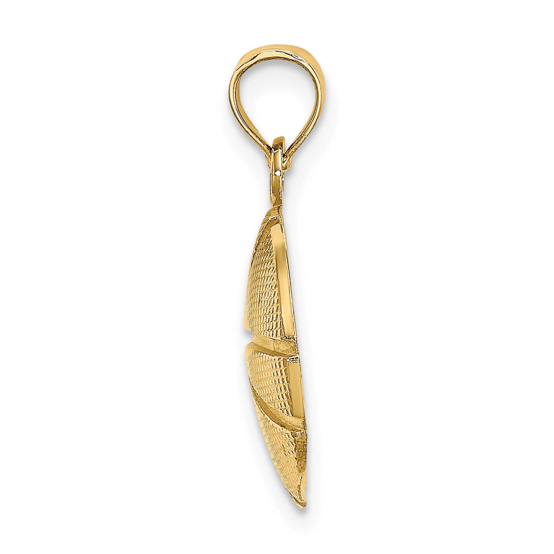 10K Yellow Gold Textured Basketball Charm