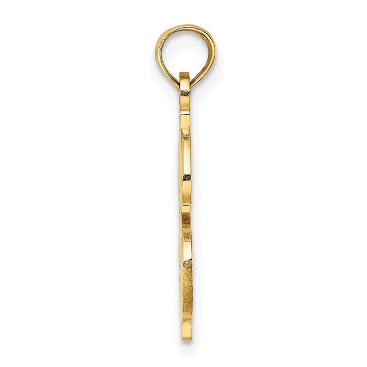 10K Yellow Gold Textured Dollar Sign Charm