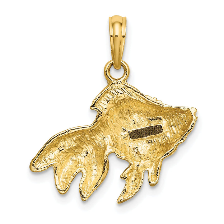 10K Yellow Gold Textured Gold Fish Charm
