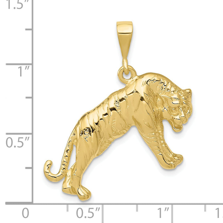 10K Yellow Gold Tiger Charm, Large