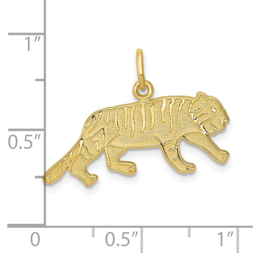 10K Yellow Gold Tiger Charm, Small
