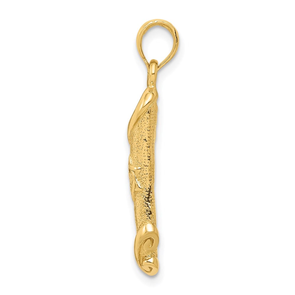 10K Yellow Gold Torah with Star of David Pendant