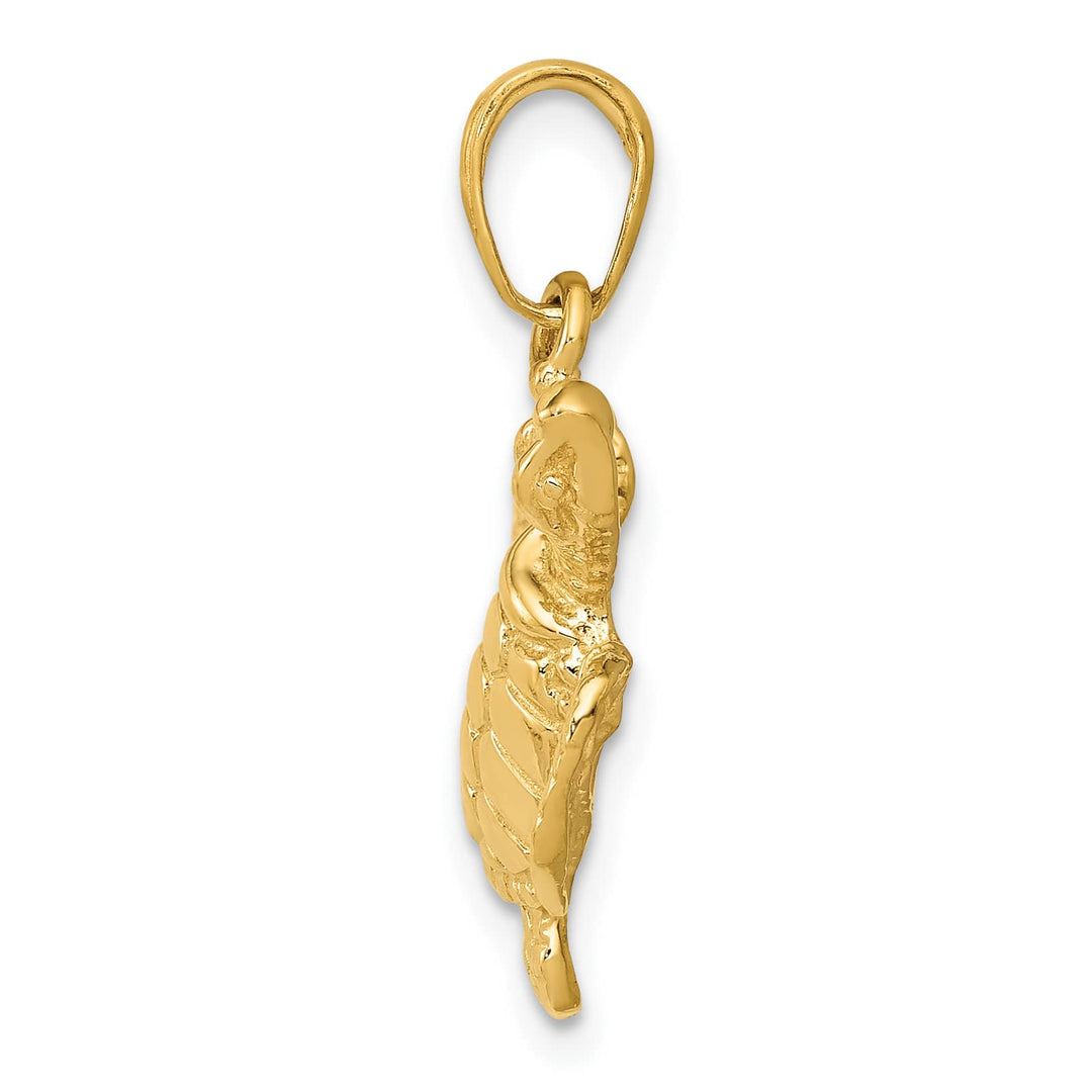 10K Yellow Gold Turtle Pendant, Small