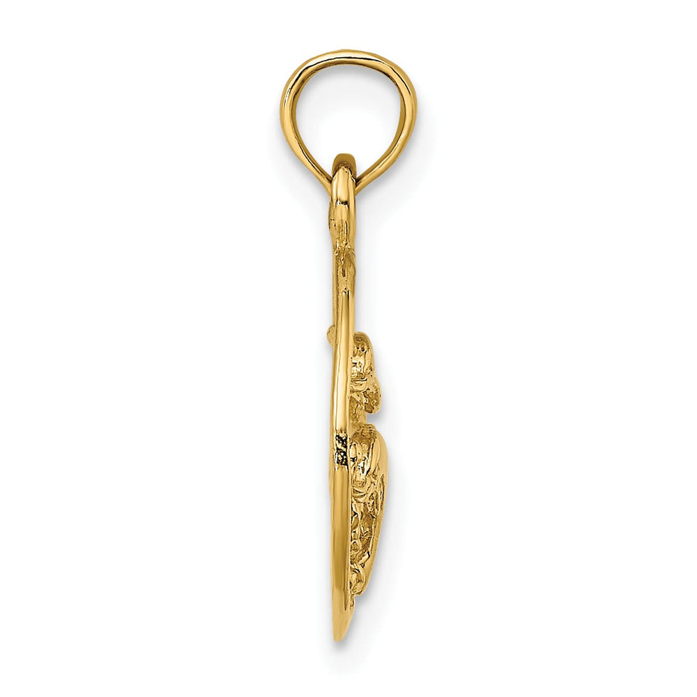 10K Yellow Gold Two Dolphins in Circle Charm