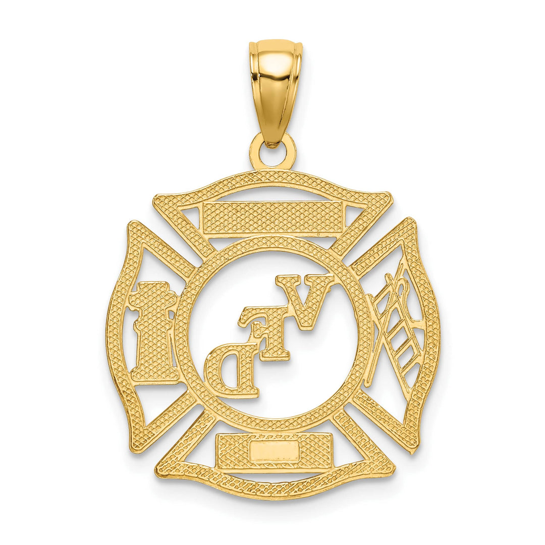10K Yellow Gold VFD Ladies AUX Shield Charm