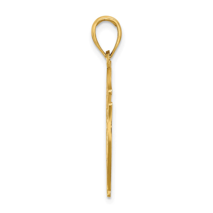 10K Yellow Gold VFD Ladies AUX Shield Charm