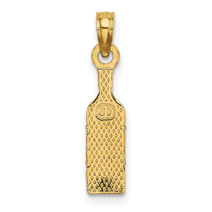 10K Yellow Gold Vino Wine Bottle Charm