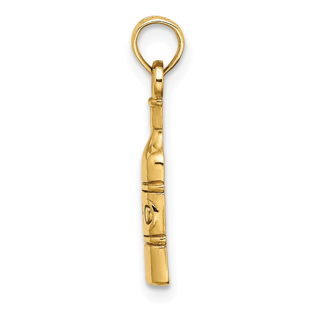 10K Yellow Gold Vino Wine Bottle Charm
