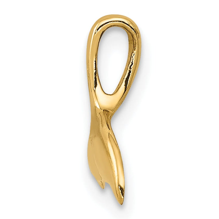 10K Yellow Gold Whale Tail Chain Slide