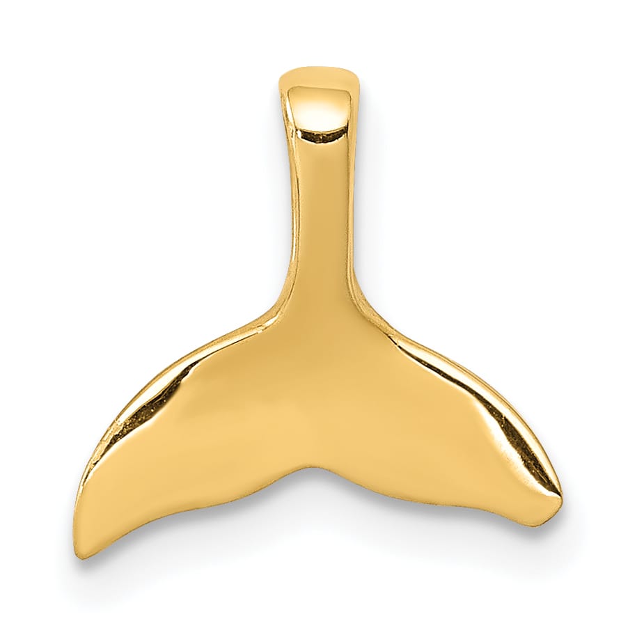 10K Yellow Gold Whale Tail Chain Slide