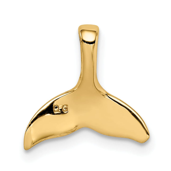 10K Yellow Gold Whale Tail Chain Slide