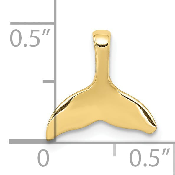 10K Yellow Gold Whale Tail Chain Slide