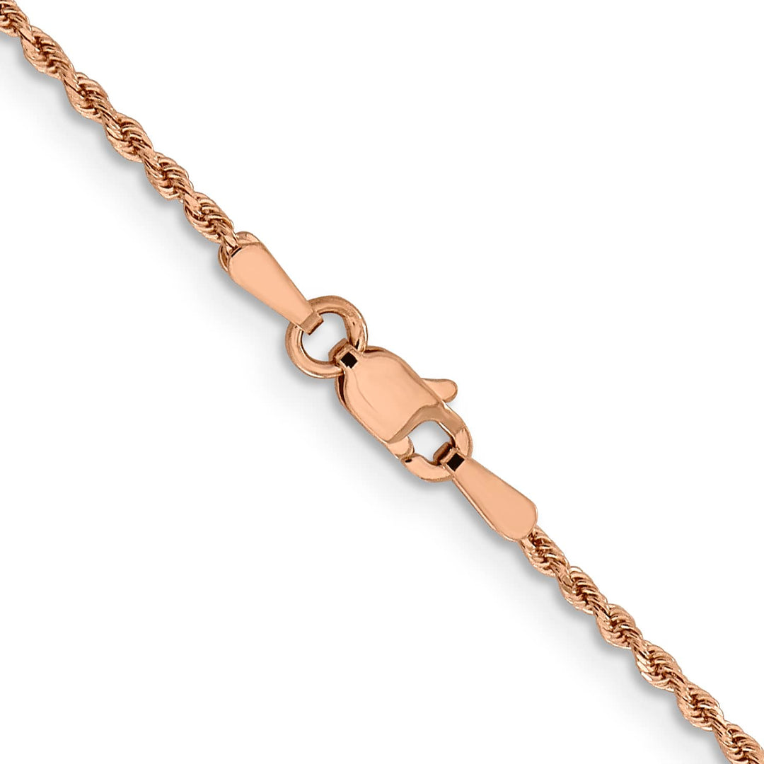 14K Rose Gold 1.5mm D.C. Rope Chain 20 Inch