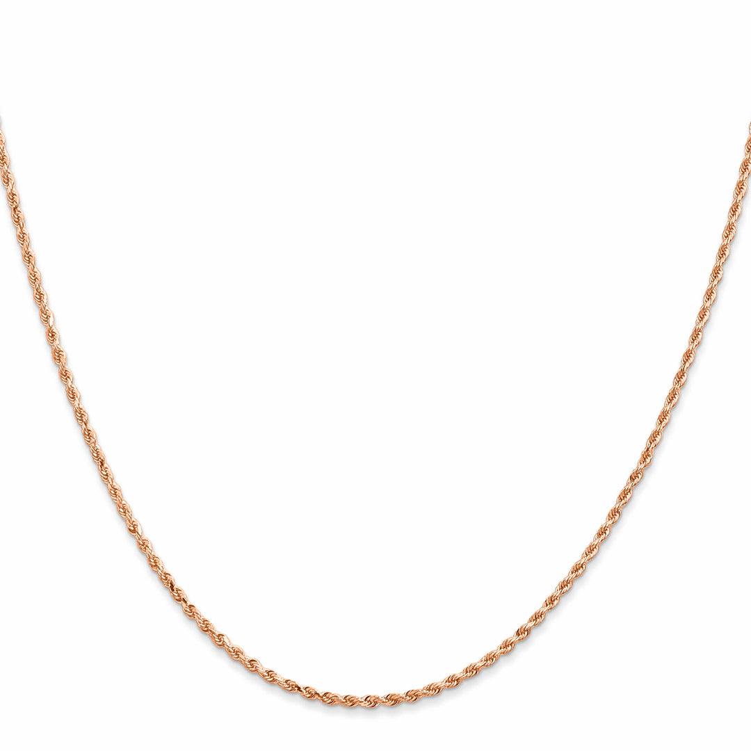 14K Rose Gold 1.5mm D.C. Rope Chain 20 Inch