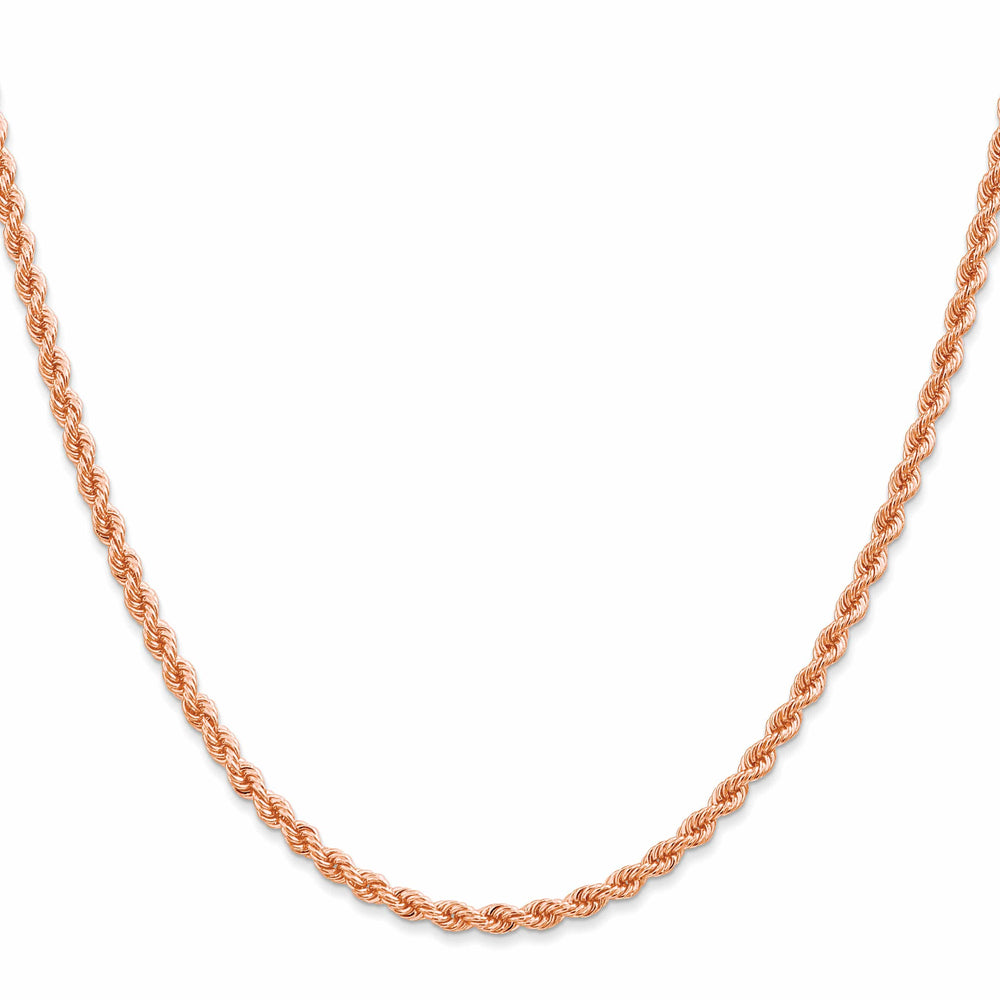 14K Rose Gold 2.75mm D.C. Rope Chain