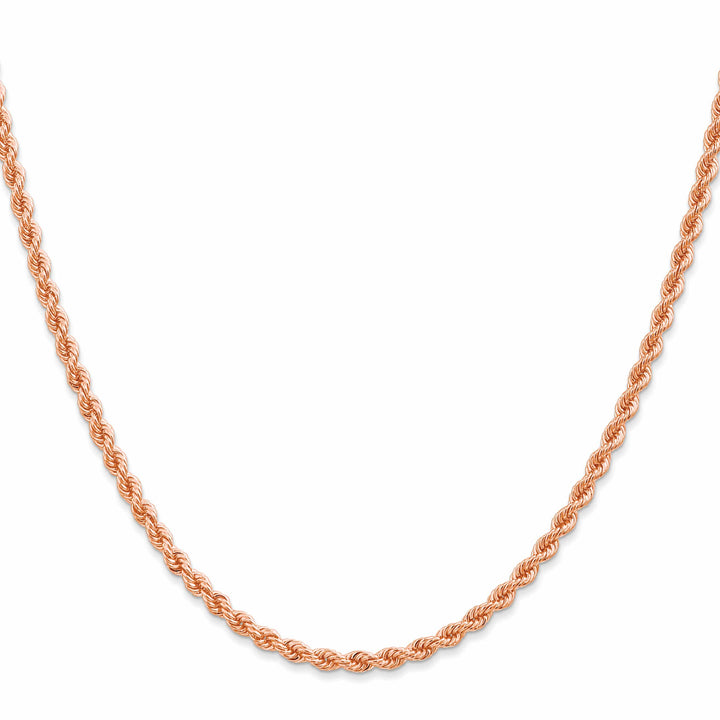 14K Rose Gold 2.75mm D.C. Rope Chain