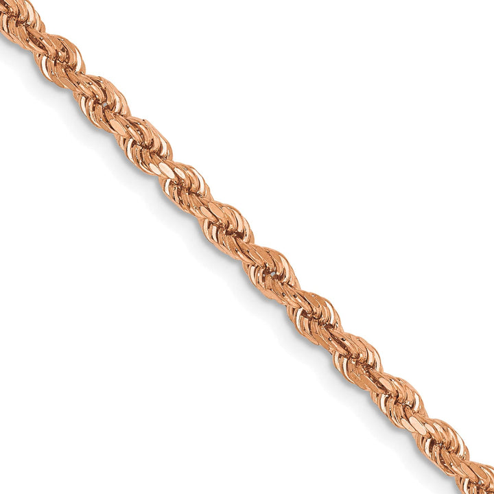 14K Rose Gold 2.75mm D.C. Rope Chain