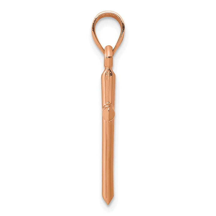 Lovely Rita's 14K Rose Gold Classic Polished Religious Latin Cross Pendant