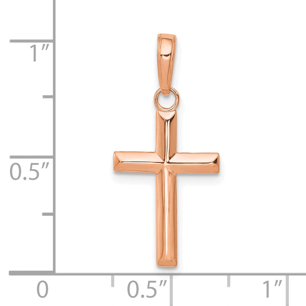 Lovely Rita's 14K Rose Gold Classic Small Latin Cross Pendant