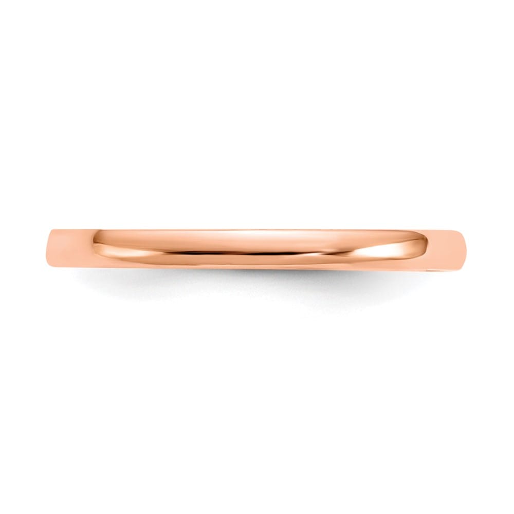 14k Rose Gold Madi K Polished 1mm Half Round Band Ring Refundable Stock Size 3 Only