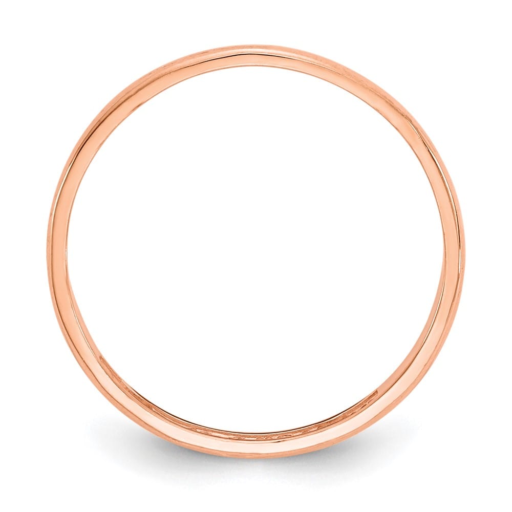14k Rose Gold Madi K Polished 1mm Half Round Band Ring Refundable Stock Size 3 Only